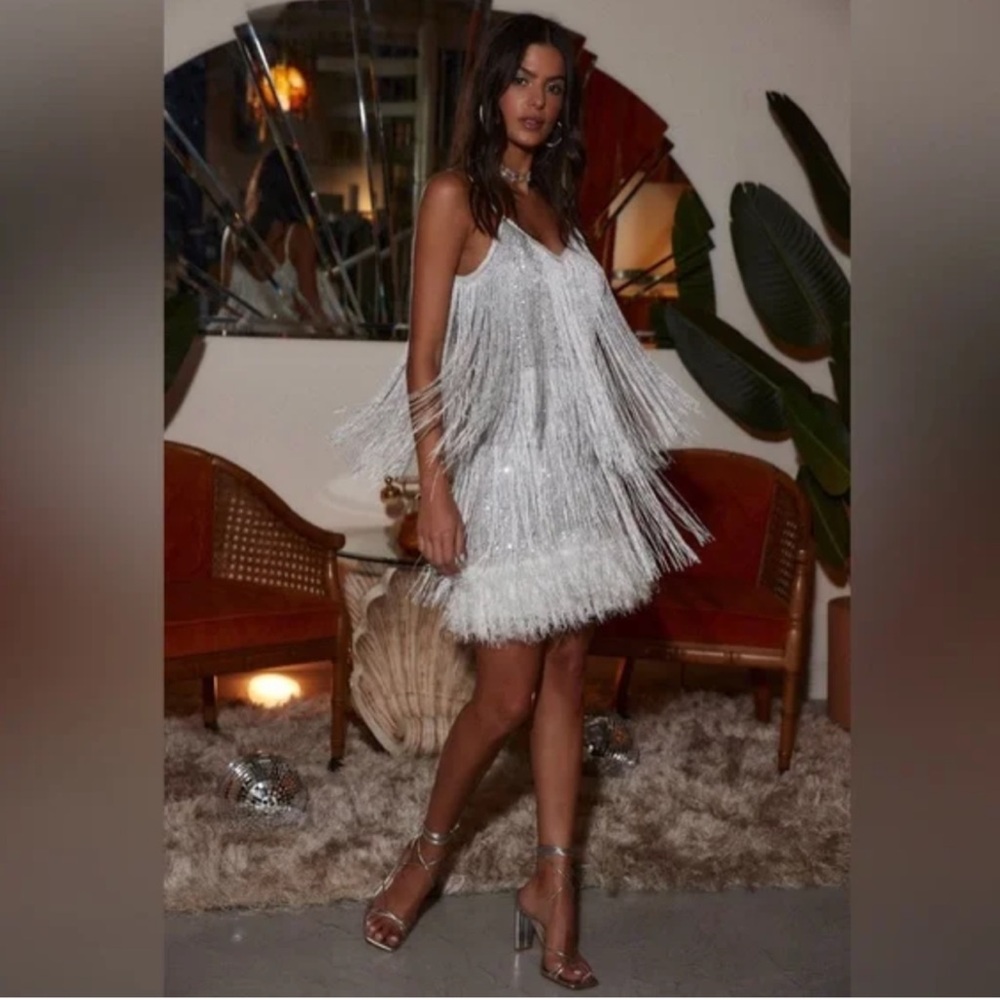 12th tribe sparkley fringe dress